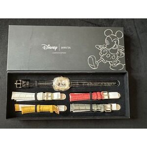 New Disney X Invicta Limited Edition Watch Set 2017 /5 Bands Minnie Leather